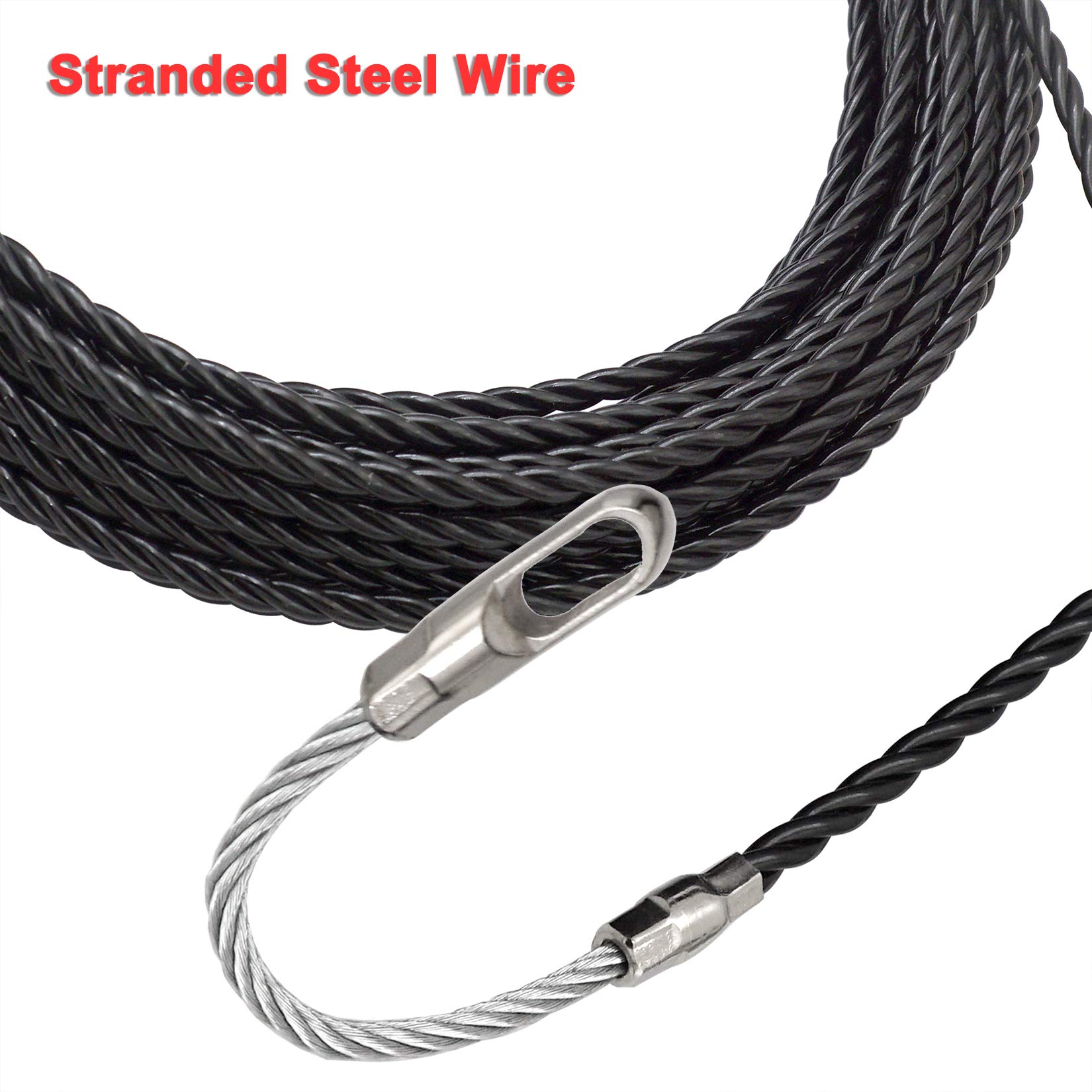 Sonda Tiracavi In Poliestere 15m - Diametro 4,5mm Con Molla Di Guida - Per Cablaggi Elettrici - Foto 6