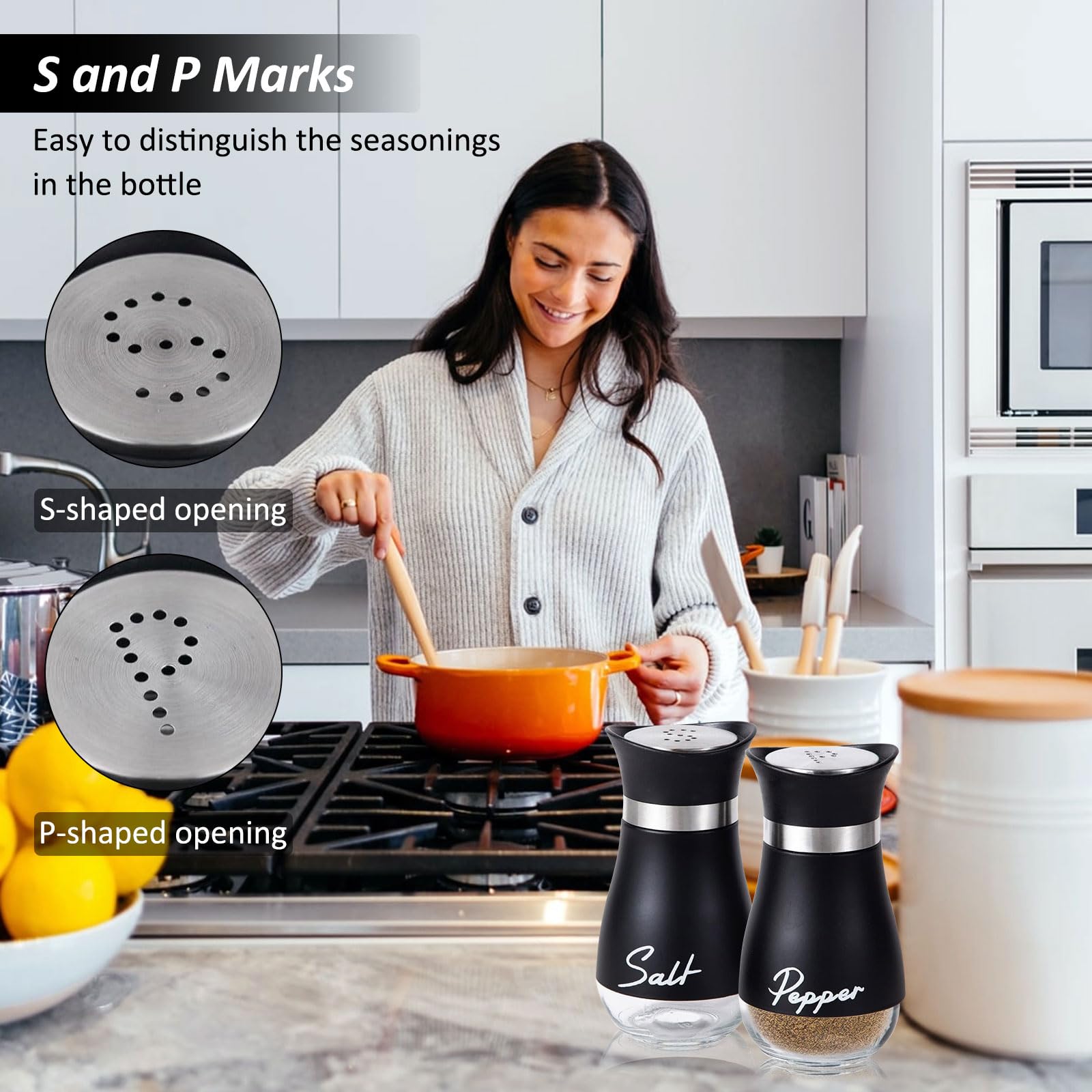 YMTECH Set Macina Sale e Pepe, Coppia Premium di Macinacaffè Sale e Pepe con Ruvidità Regolabile, Saliera e Pepiera in Acciaio Inossidabile Spazzolato(Set di 2 Pezzi