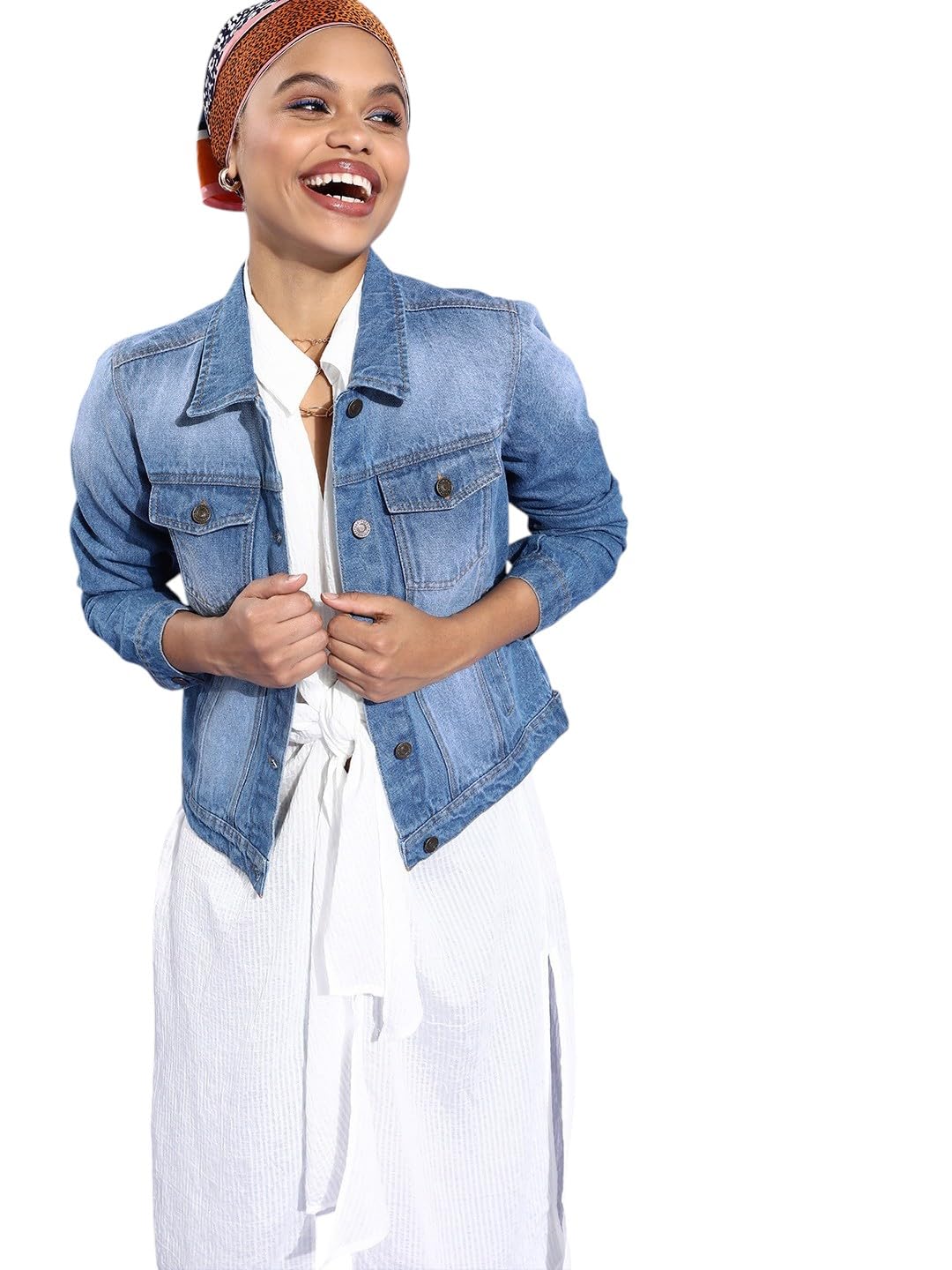 sassafras Women Basic Denim Regular Jacket-picture-14