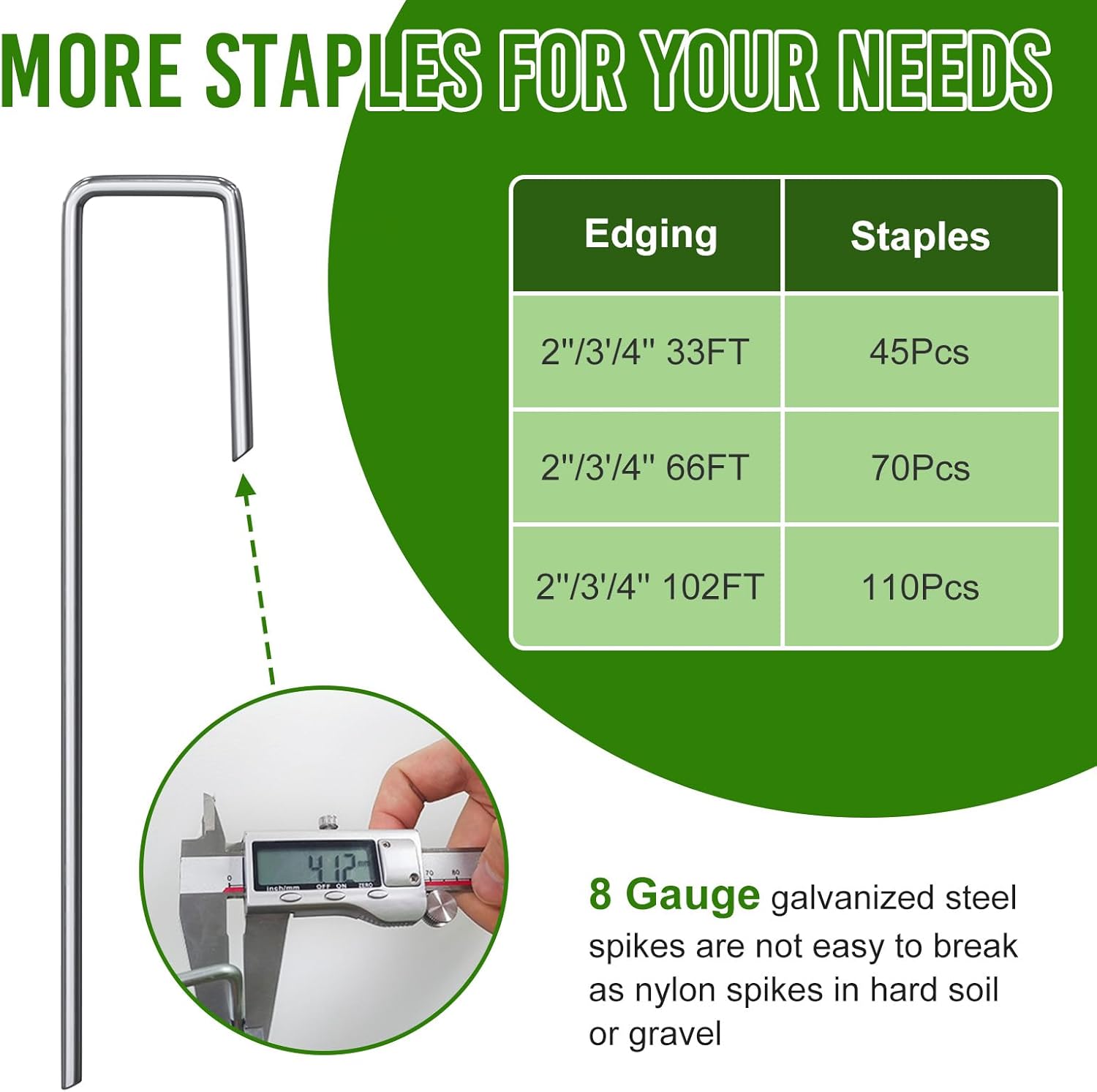 66ft landscape edging 4 in tall with 70 spikes, garden edging border and 1 hammer, plastic landscape edging border lawn edging for landscaping, flower beds, yard 4 in 66ft