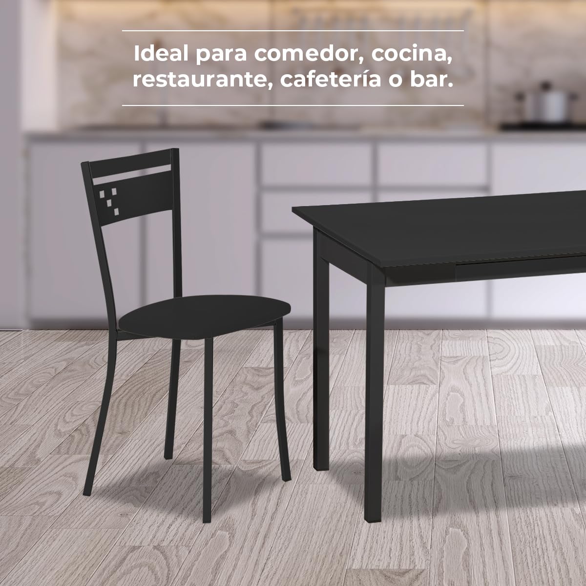 ASTIMESA Sedia da Cucina tappezzata, Pelle Sintetica Ferro, Silla DE COCINA TAPIZADA