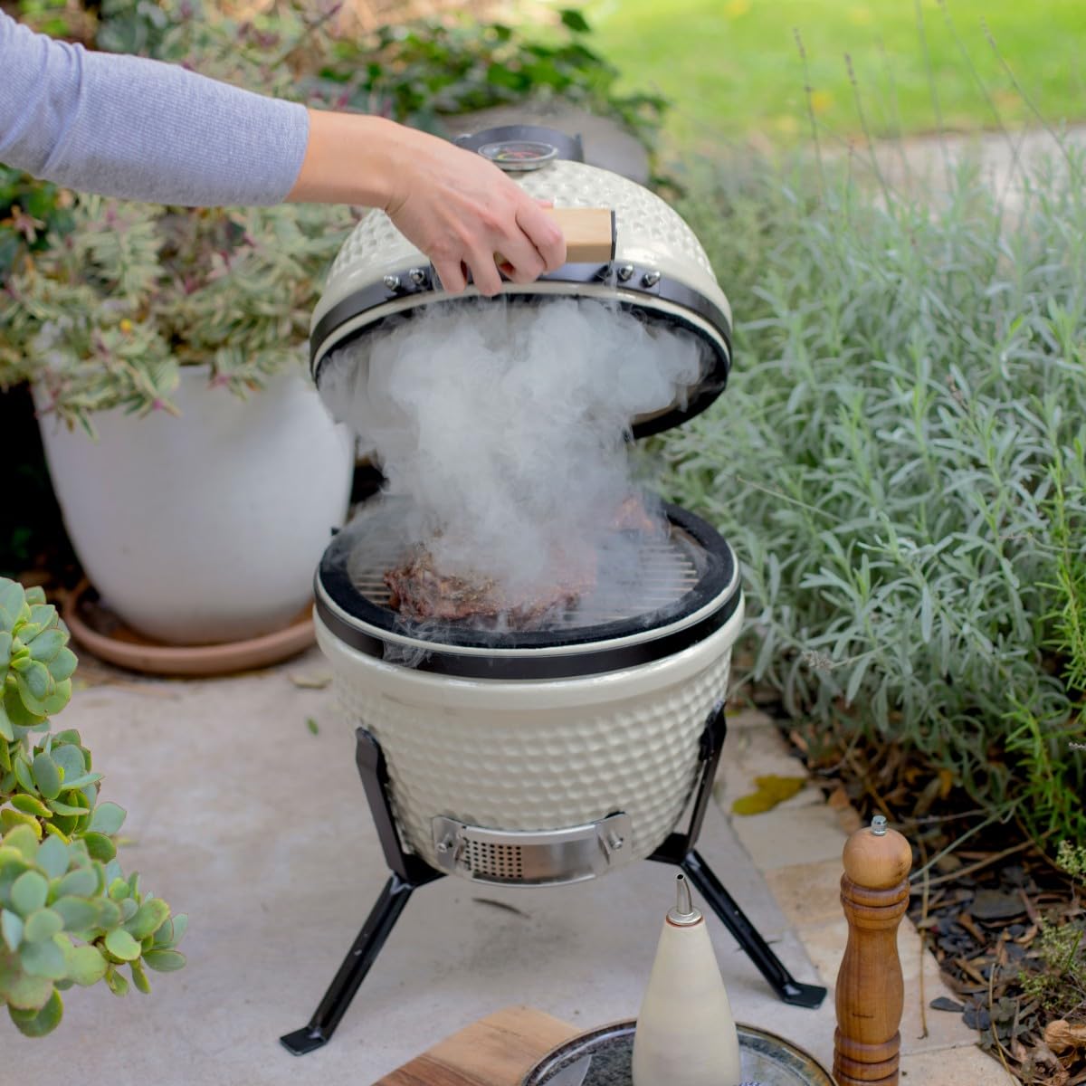 Livoo Barbecue affumicatoio Kamado DOC330 ø27 cm argilla refrattaria