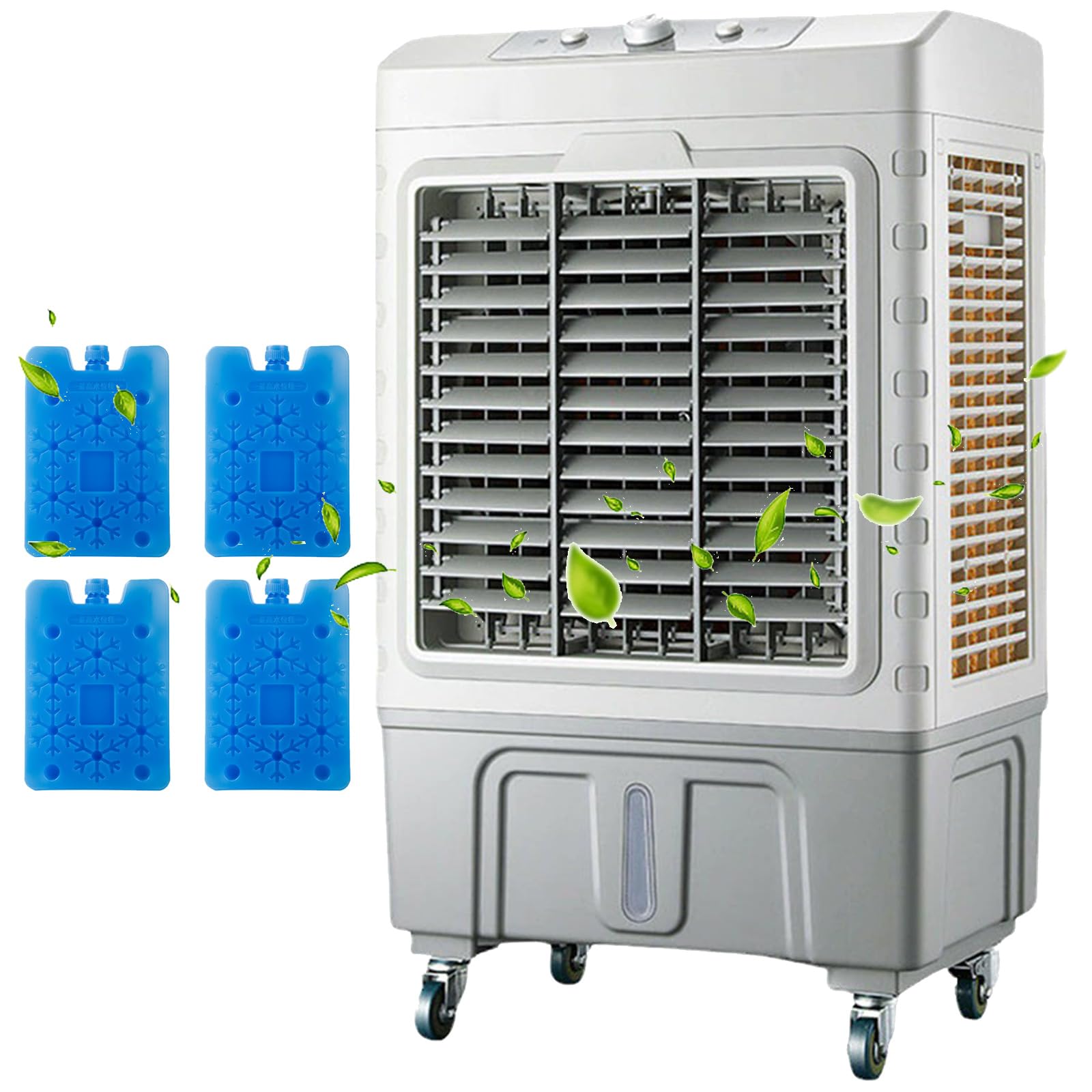 SaryEdge Commercial Evaporative Air Cooler Fan 3 in 1 Air Conditioner, 3 Speeds, 120° Oscillation Portable Cooling Fan for Large Rooms, Outdoor with 4 Ice Packs，size_nam，size_name-20000 air volume