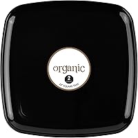 Vista 30 de Plasticpro Plastic Serving Trays - Serving Platters Disposable Party Dish White, (4, Round Black Tray with Gold Rim)