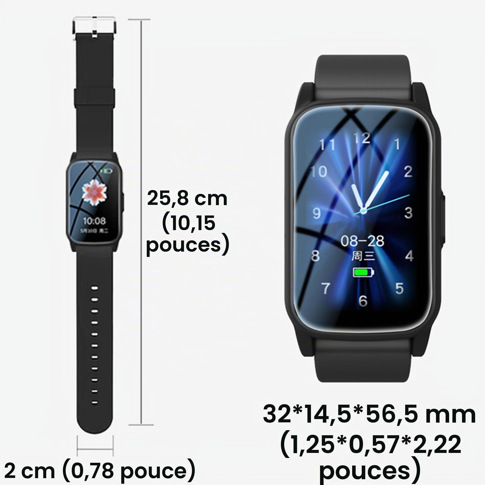 Montre Connectée avec Détecteur De Chute pour Personnes Âgées, Bracelet Alarme Personne Agee avec Appel Vidéo HD, Appel d'urgence SOS, Étanchéité IP67 Et GPS, Cadeaux pour Maman Âgée,Black