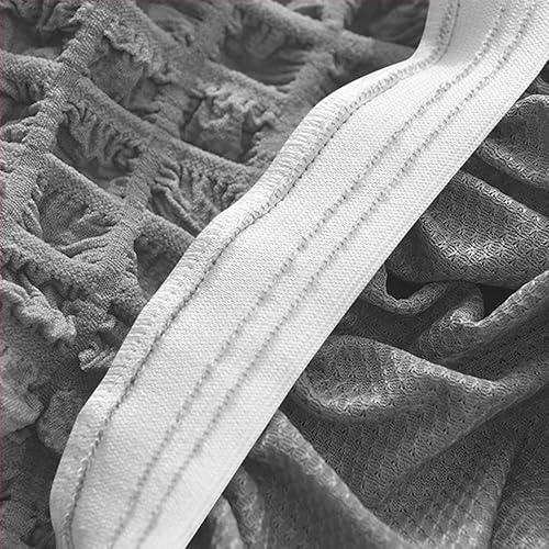 Miniatura 10 de GAWEKIQE Fundas otomanas de tela de sirsaca de alta elasticidad, funda para reposapiés con falda, rectangular, moderno, protector de muebles para