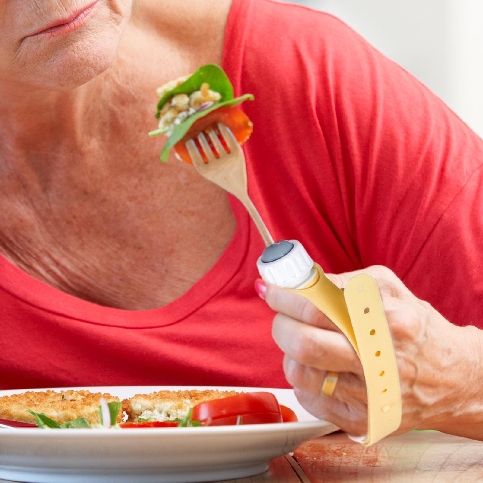 Easy Grip zestaw sztućców dla seniorów, obracane o 360°, z ergonomicznym, antypoślizgowym uchwytem, dla osób cierpiących na chorobę Parkinsona lub osoby z drżeniem