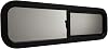 RecPro RV Teardrop Horizontal Slide Window Replacement - 42 W x 12 H, Optional 1 12 Trim 2 Windows, No Trim Kit, Made in USA