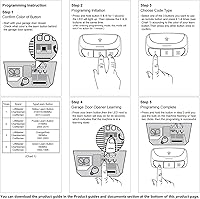 Vista 9 de 2 para Liftmaster Chamberlain Craftsman Abridor de puerta de garaje remoto 373LM 973LM 893LM 893MAX Universal, morado, amarillo, verde, naranja, rojo