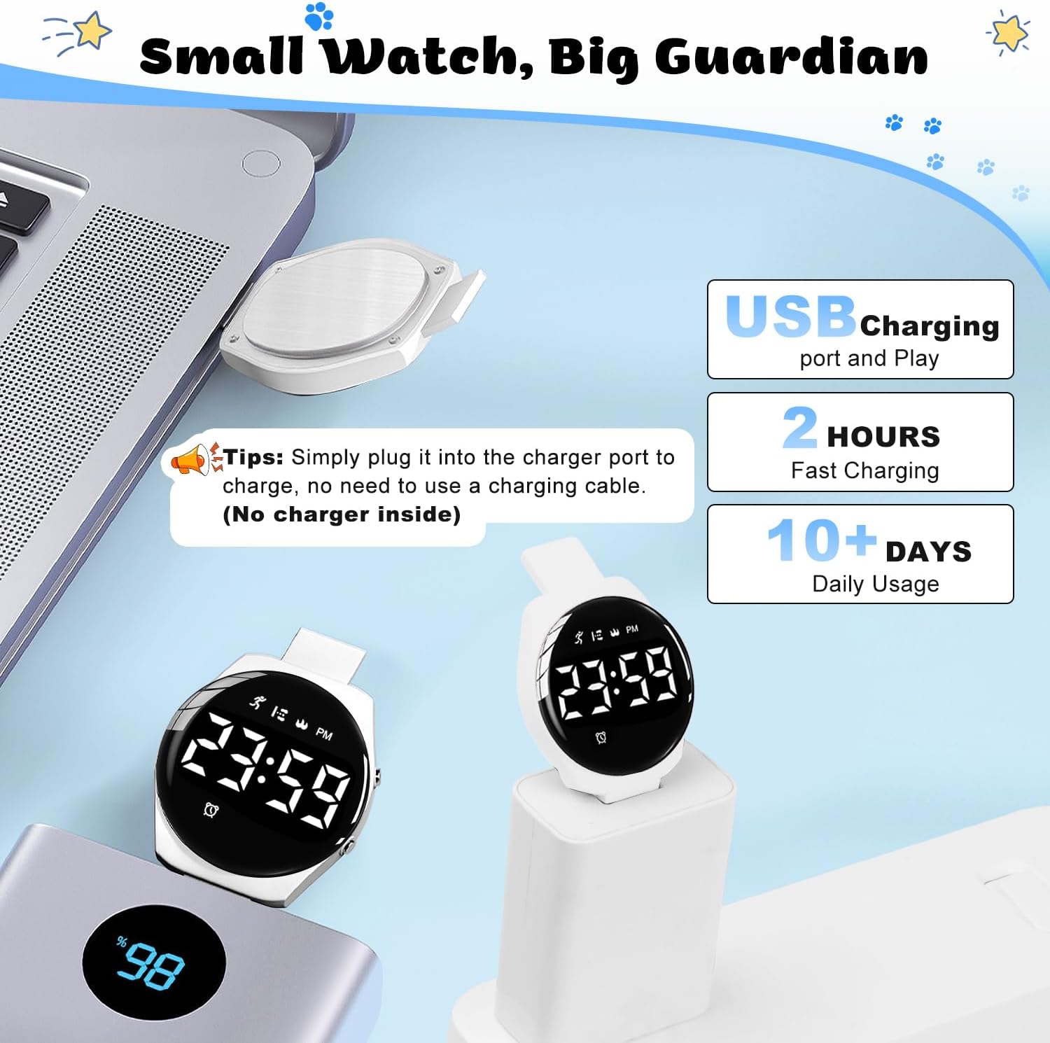 Kids Digital Watches for Girls Boys, Sports Watch with Fitness Tracker, Pedometer, Alarm Clocks, Stopwatch, No App Needed & Waterproof Kids Watch, Gift for Teens Girls Boys Ages 5-14