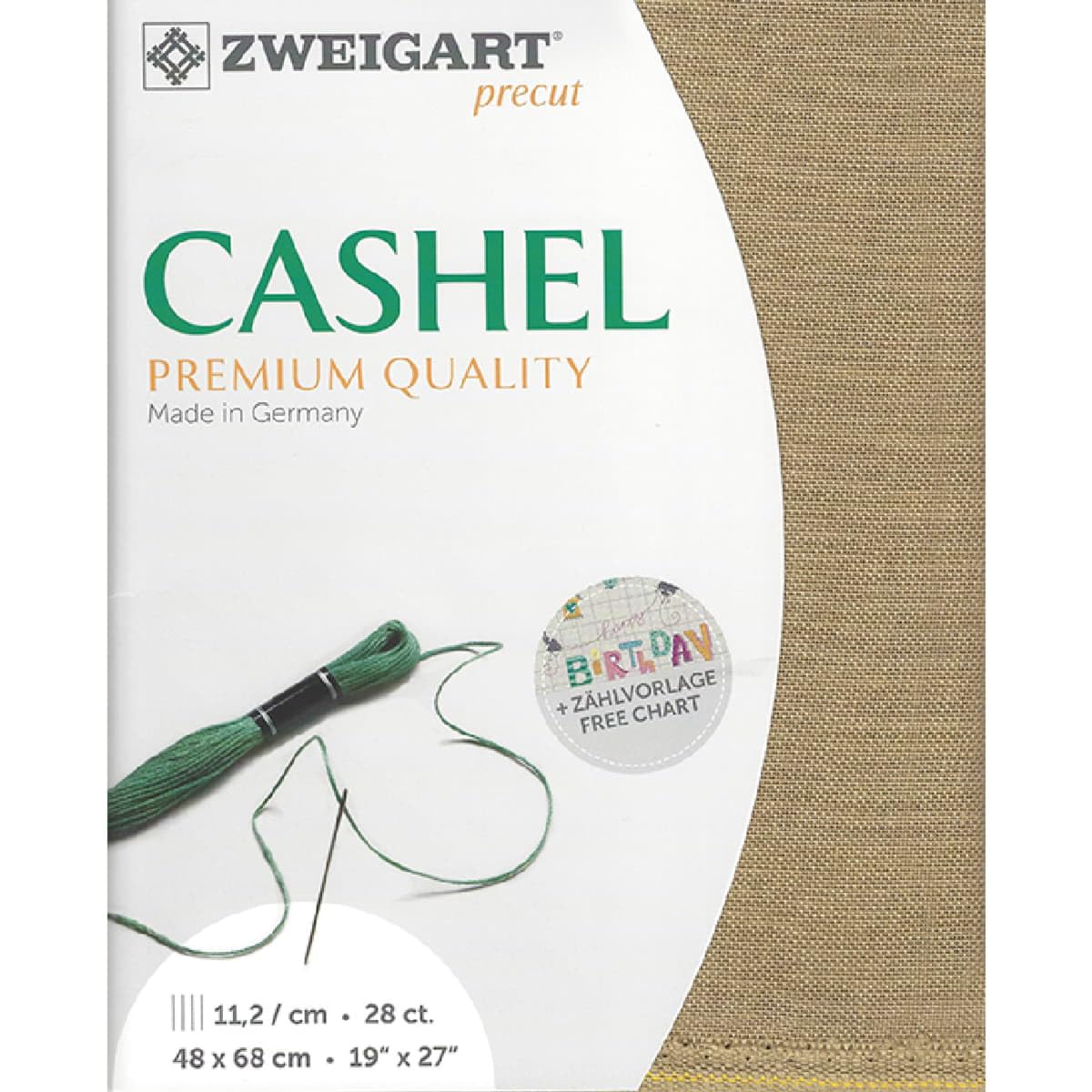 Zweigart Cashel col 326 toile de lin 28 count pour broderie