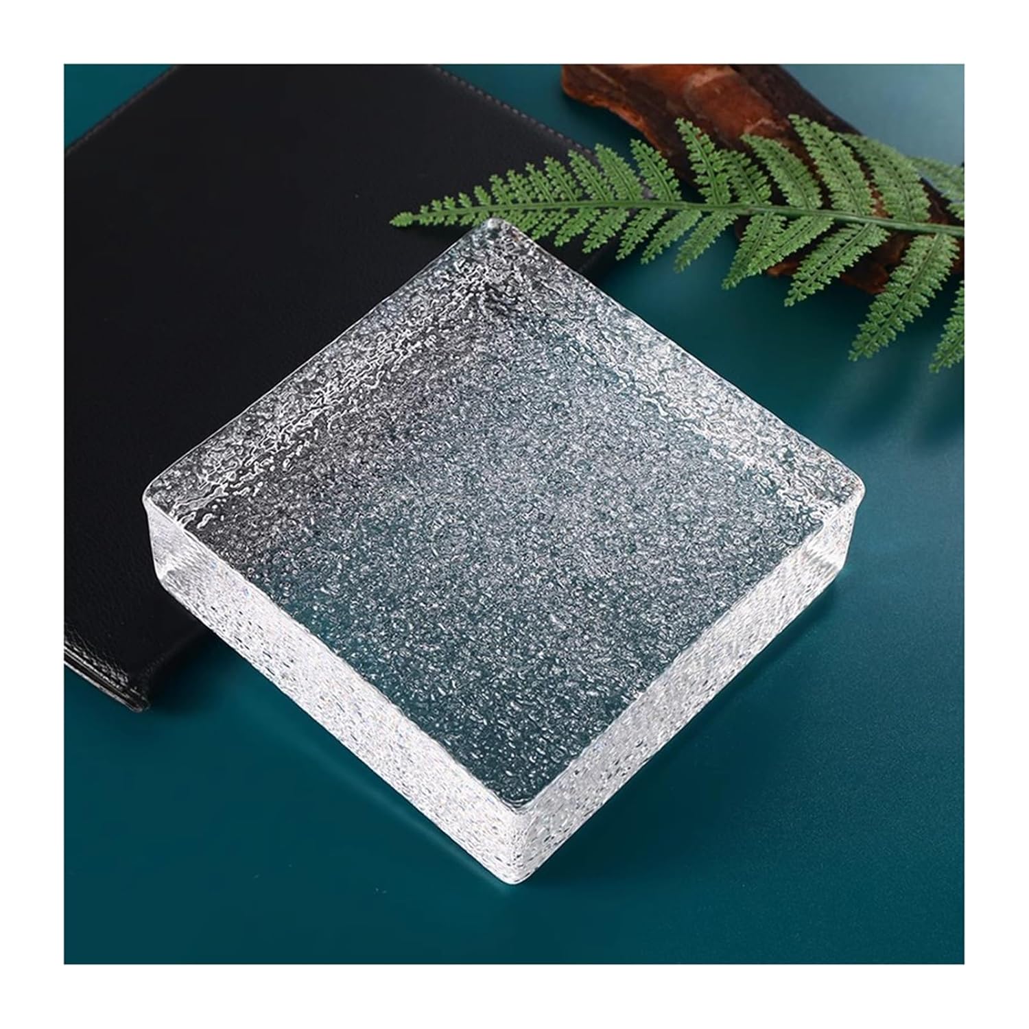 Rectangular Sided Crystal Bricks Clear Glass Block Decoration for Home Bathroom Bedroom Living Room Bar Hotels(1PCS)