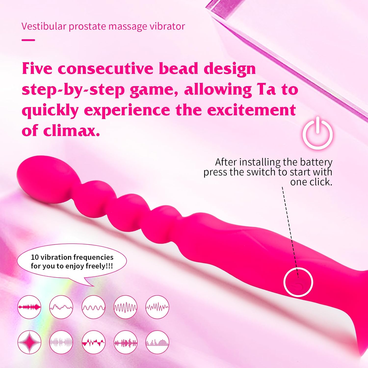 Meired Vibrating Butt Plug Anal Plug Training Toy, Bullet Vibrator Anal Sex Toys with Suction Cup Base for Male,Female and Beginner