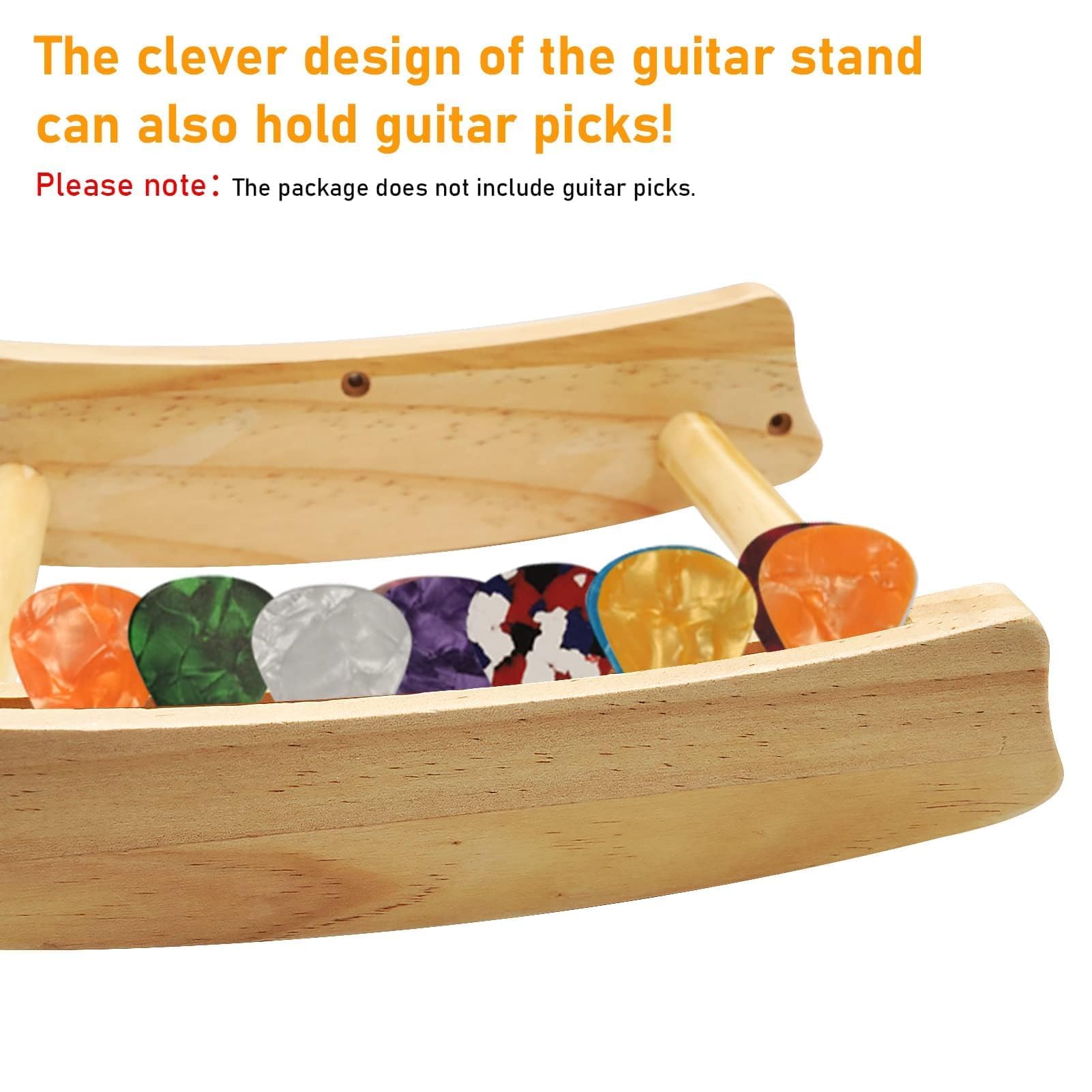 TTCR-II Yumzeco Soporte de Pared para Guitarra, Gancho para Colgar Guitarra Acústica Clásica, Percha de Pared Acolchados, Colgador pared Horizontal la Banjo, Mandolina