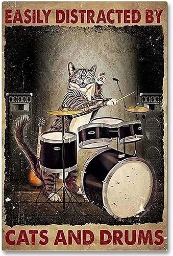 IEFSCAY Kits de pintura de diamantes para gatos y tambores de pintura de diamantes arte de animales punk arte de diamante completo para adultos y