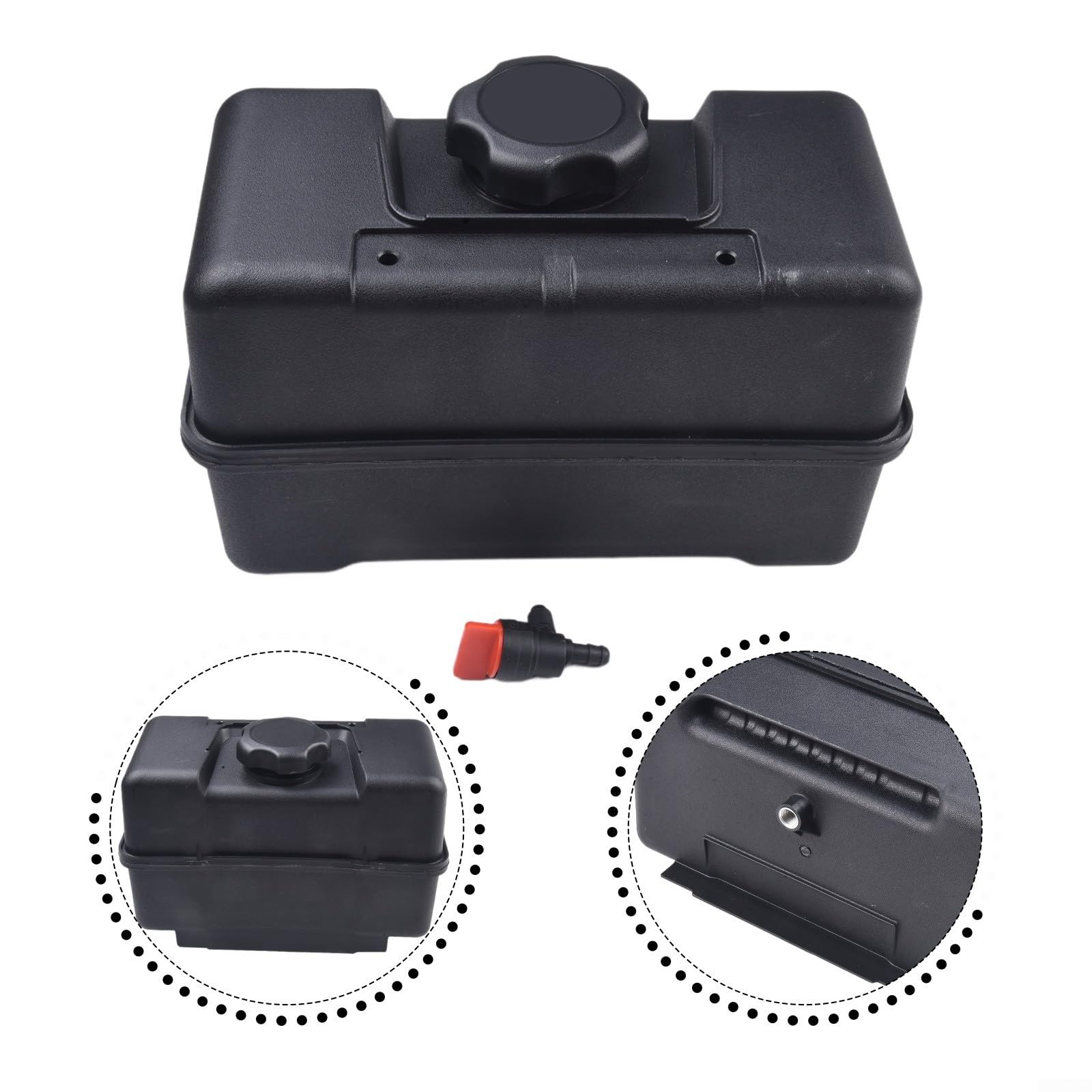 Serbatoio carburante con coperchio e rubinetto di intercettazione di ricambio per numero di parte 691993, capacità 4 quart, serbatoio benzina in plastica, per trituratore di legno, spazzaneve a