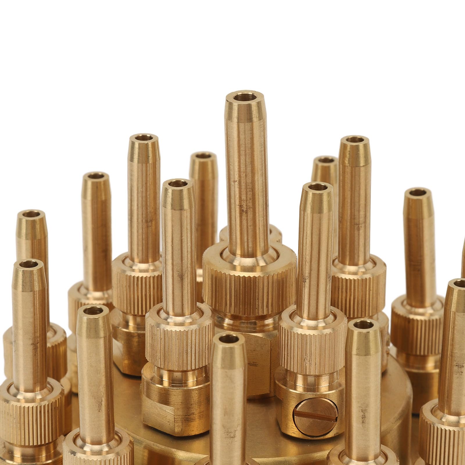 Boquilla de Fuente de Latón, G2 Pulgadas DN50 Cabezales de Boquilla para Fuente de 3 Niveles para Piscina de Estanque Cabezal Rociador de Aspersores con Boquilla de Latón de