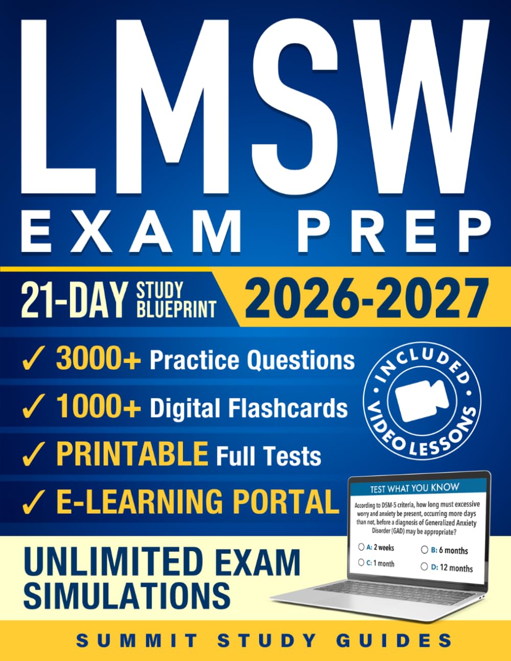 LMSW Exam Prep: The Complete, Up-to-Date Guide to Tackle FIRST, NEXT, BEST, and MOST Questions by Decoding ASWB Logic. Includes a 21-Day Plan and Digital Tools to Ease Stress and Build Confidence