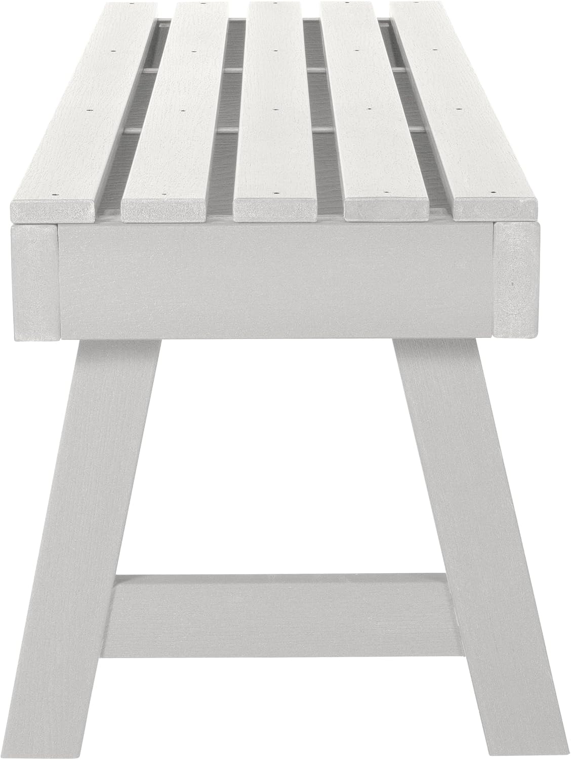 highwood AD-BENN4-WHE Weatherly Backless Bench, 4-Feet, White