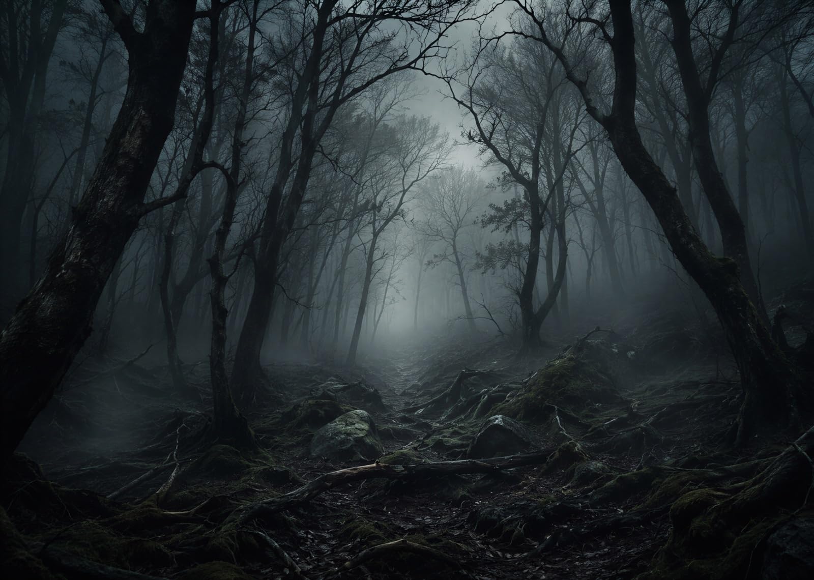 10x8FT (3x2.5m) Sentiero Foresta Alberi Spogli Sfondo Fotografico