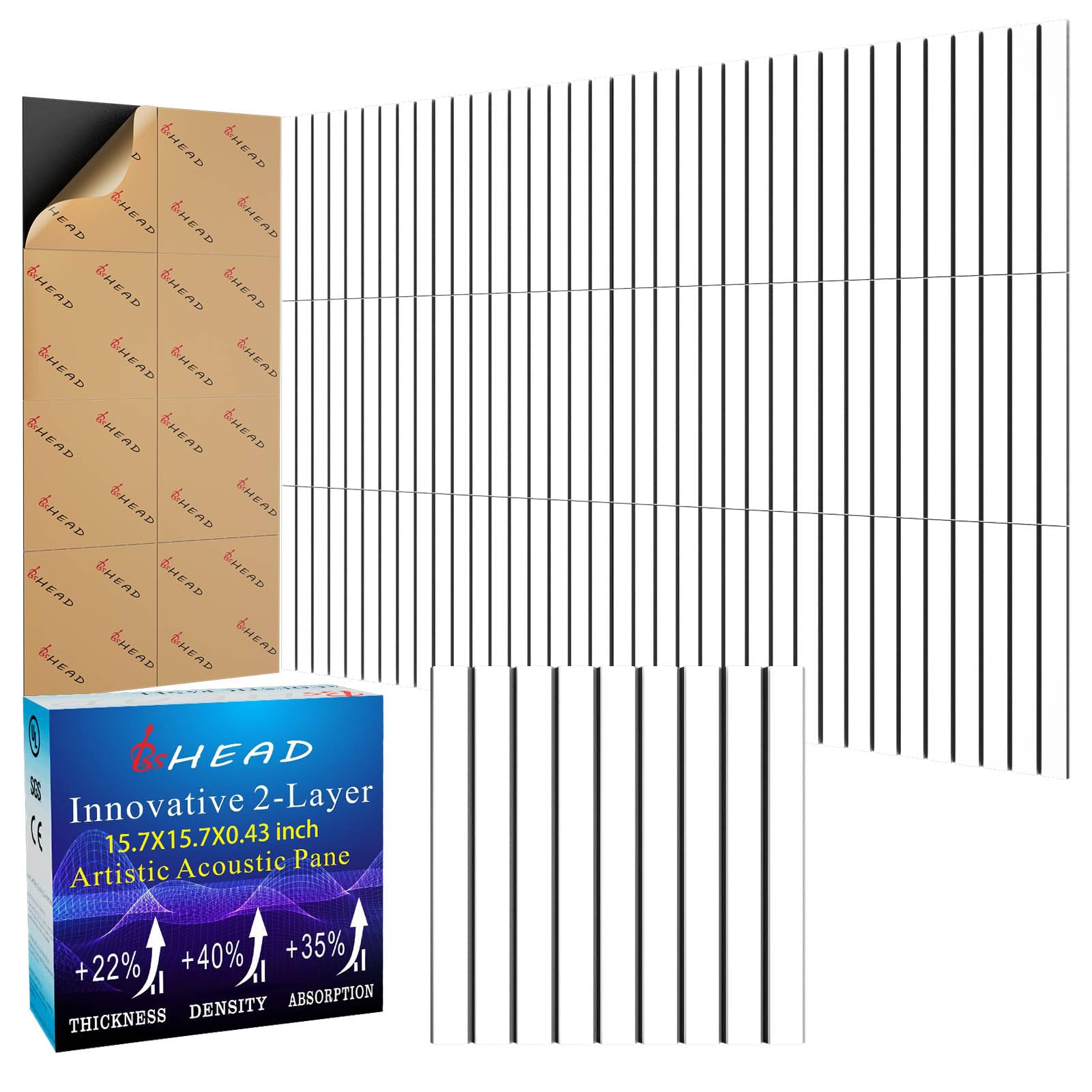Panneaux acoustiques artistiques pour murs de salon ou de studio