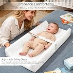 Waterproof Baby Changing Pad Wipeable Diaper Changing Mat | Non-Slip with Safety Strap 32x16 Inch Infant Diaper Change Pad Suitable for Dresser & Table Baby Changer