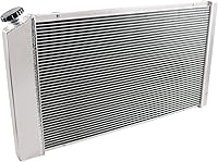 Vista 8 de ECMRAD Juego de Radiador de 3 Filas y Ventiladores de Cubierta para Chevy Pontiac GTO Chevelle El Camino 1968 69 70 1971 1972 Todo de Aluminio