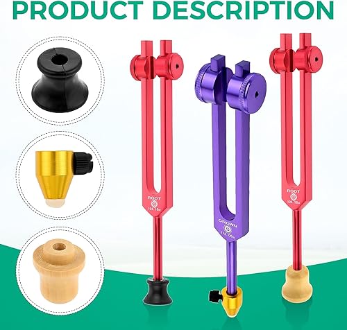 Miniatura 3 de Solfeggio - Juego de 9 diapasones (174 Hz, 285 Hz, 396 Hz, 417 Hz, 528 Hz, 639 Hz, 741 Hz, 852 Hz, 963 Hz) Perfecto para la curación de sonido con