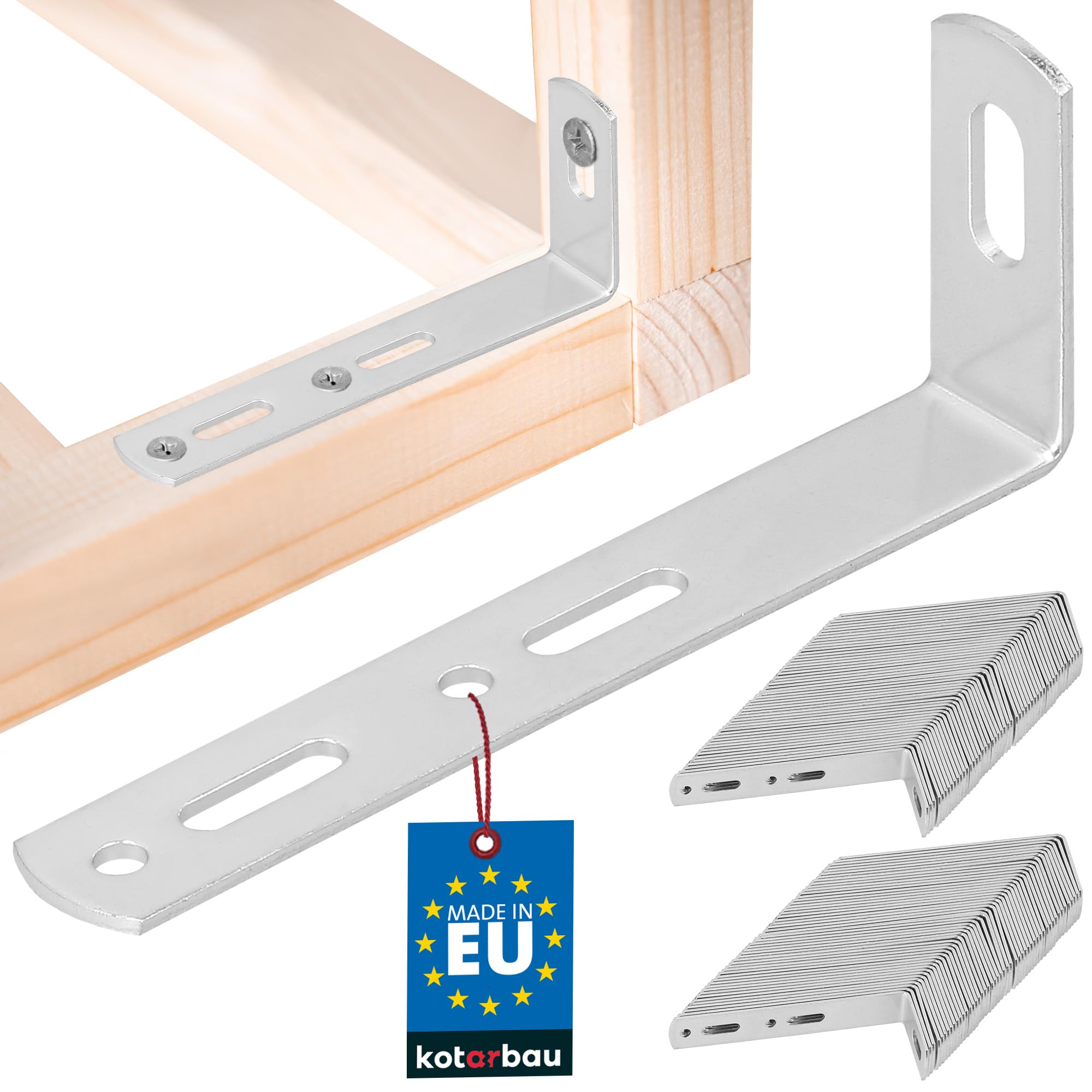 Équerre de construction KOTARBAU 90x35x15 mm en acier galvanisé pour meubles et armoires x100