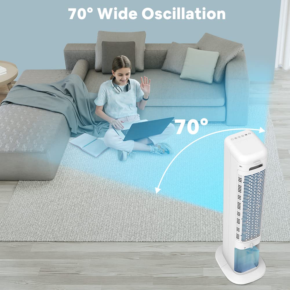 Buy Evaporative Air Cooler 3 IN 1, LifePlus Tower Cooling Fan with Top