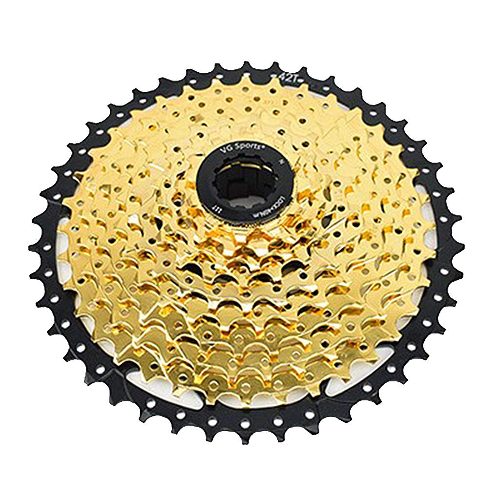 Piñón de piñón para bicicleta de 9/10 velocidades 11-42T, 9 velocidades, 42T, dorado