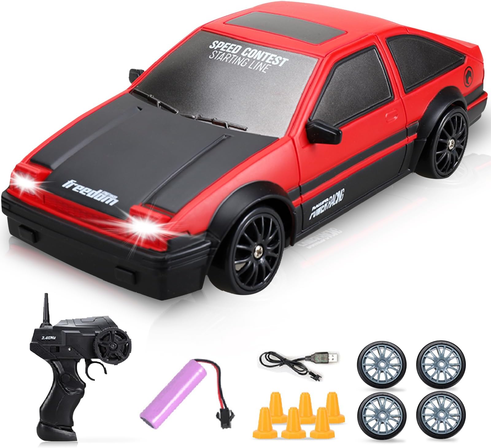 YUAN PLAN RC Drift Car, Mini RC Drift Car for Adults 124 Remote