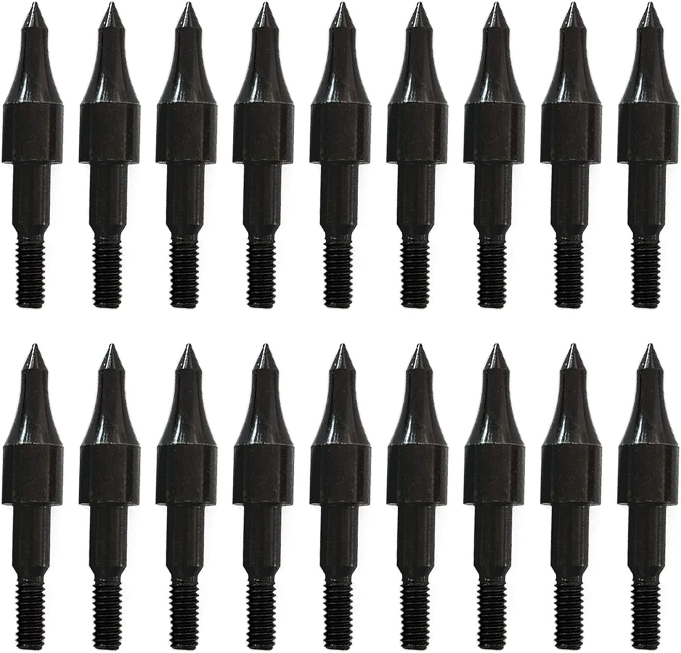 HOWDIA Gizhome 18 Piece Screw-in Field Points Screw in Archery Bullet Points Arrows Field Target Practice Shooting, 100 Grain Each