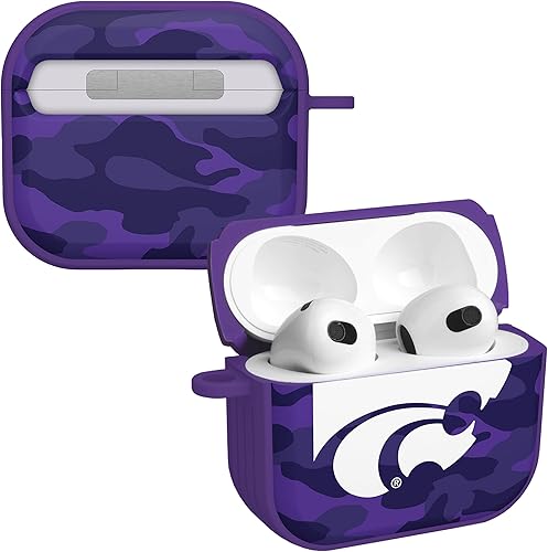 Miniatura 1 de AFFINITY BANDS Kansas State Wildcats Camo HDX - Funda compatible con Apple AirPods Generación 3