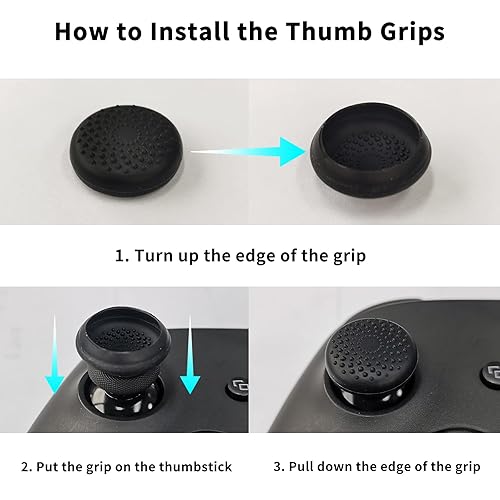 Miniatura 4 de eXtremeRate PlayVital Glow in Dark Green Samurai Edition Anti-slip Controller Grip Silicone Skin for Xbox Core Controller, Ergonomic Protective Case