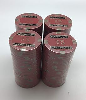 Nevada Club Poker Chips - (100) $5 Brass Core 15 Gram
