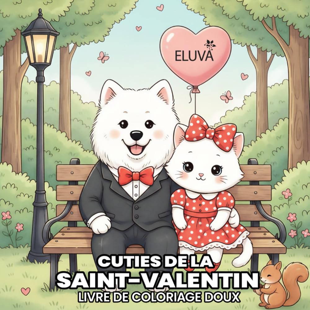 Cozy Valentine: Petits Cœurs de la Saint-Valentin – Livre de Coloriage Mignon: Couples d’animaux adorables et moments tendres de la Saint-Valentin – Détente et créativité pour adultes et ados