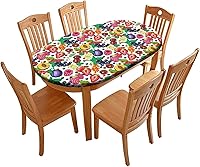 Vista 19 de Mantel ajustable ovalado de otoño, con borde elástico de hoja de arce, manteles de poliéster, para interiores, restaurantes, exteriores, terraza