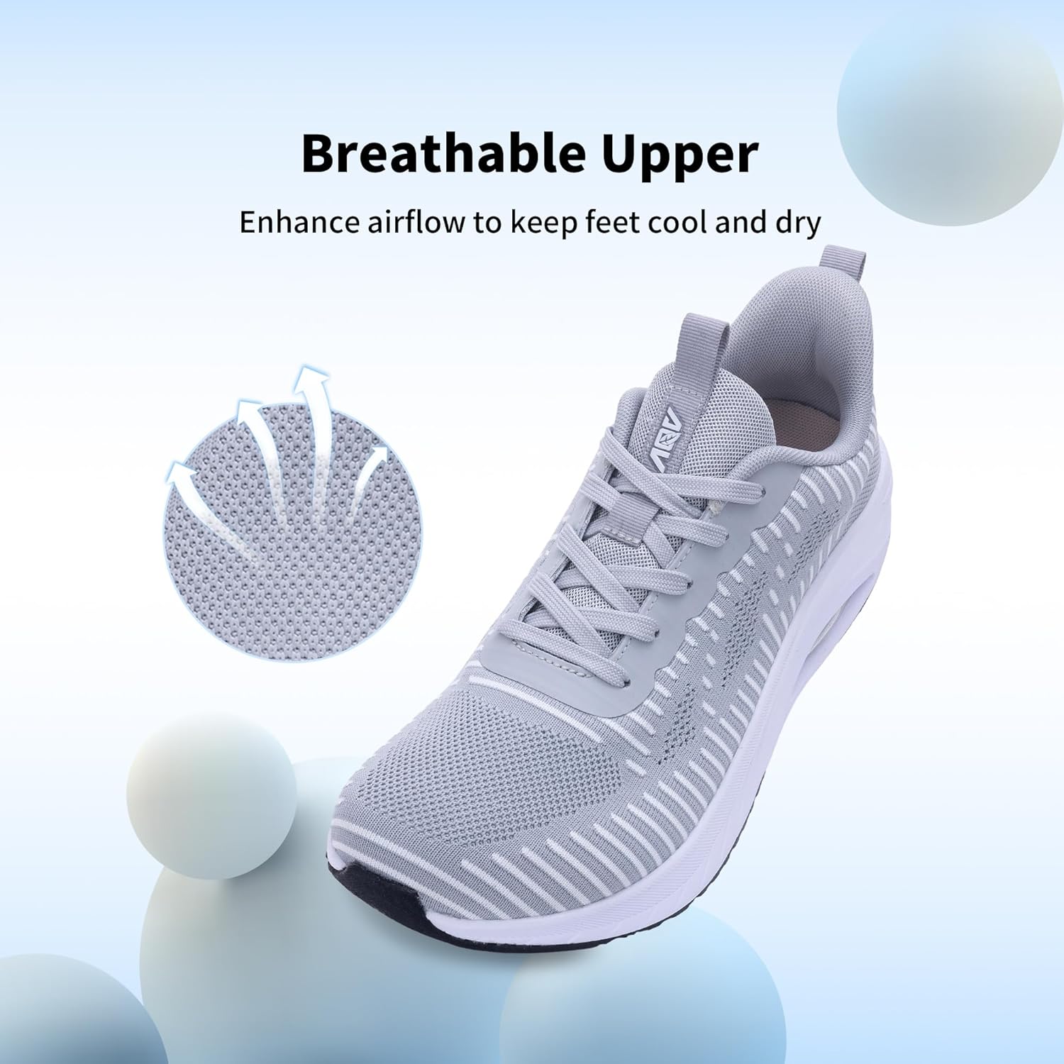 GOOBON Men's Wide Toe Box Walking Shoes with Arch Support Orthotic Tennis Sneakers for Plantar Fasciitis Bunions Flat Feet - Image 5