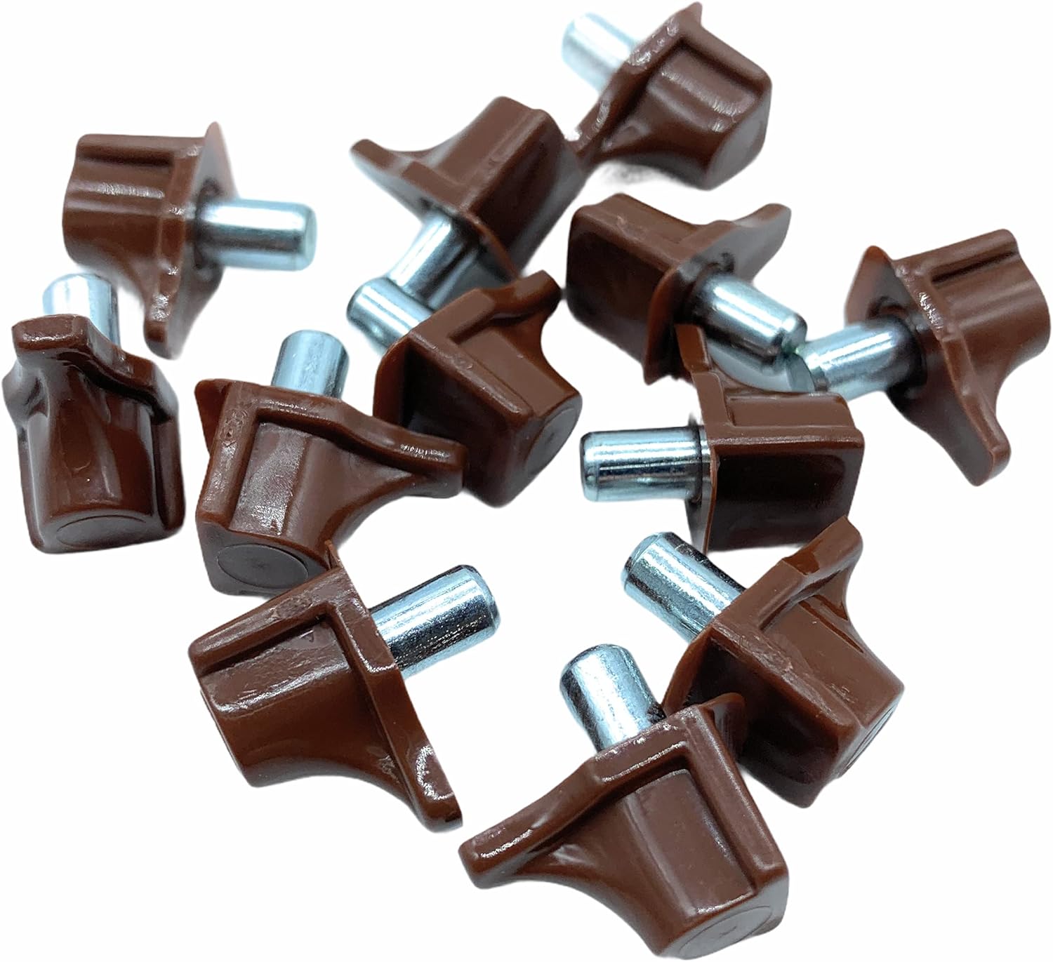JAM2DAY 12 x Brown Shelf Support Studs Pegs For Standard 5 mm Hole