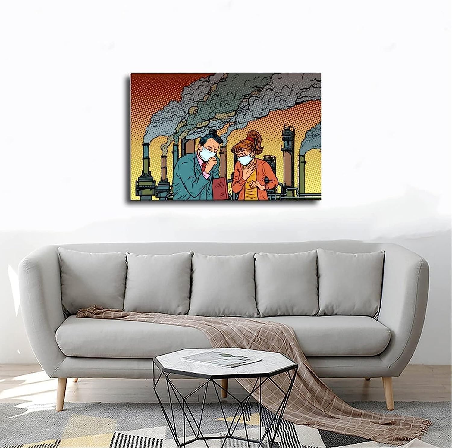 Amazon.co.jp: アートワーク絵画 50 × 70 センチメートルフレーム大気