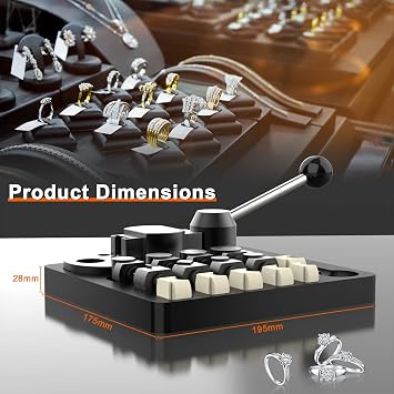 JAZORR Ring Bending Tool, Ring Bender with Nylon Dies Ring Making Tool, Ring Measurement Tool, Multi-Functional Ring Earring Bending Tool Jewelry Making Tool