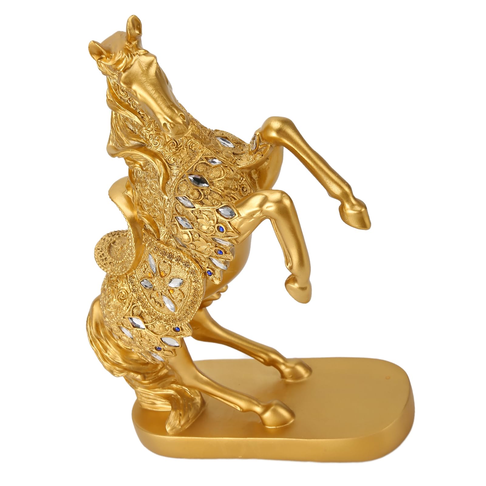 Estatua de Caballo de Pie, Arte Decorativo de Oro único