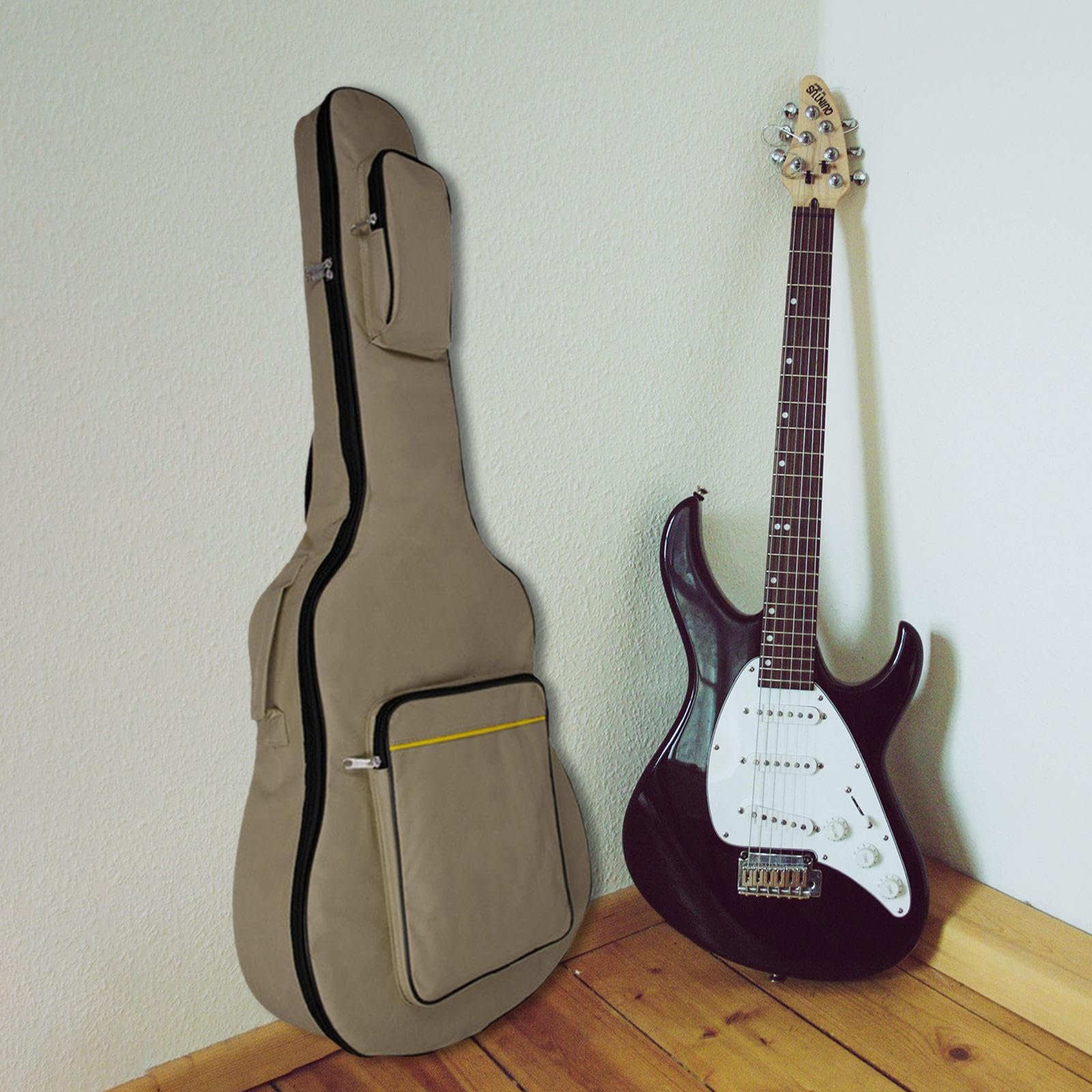 Mochila De Guitarra De Viaje con Correas Acolchadas,Caqui