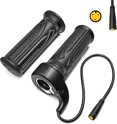 MUSELK Bicicleta eléctrica 20X Full Half Twist Acelerador Mango derecho Acelerador 3PIN Conector hembra para BBS01 BBS02 BBSHD Mid Motor Acelerador