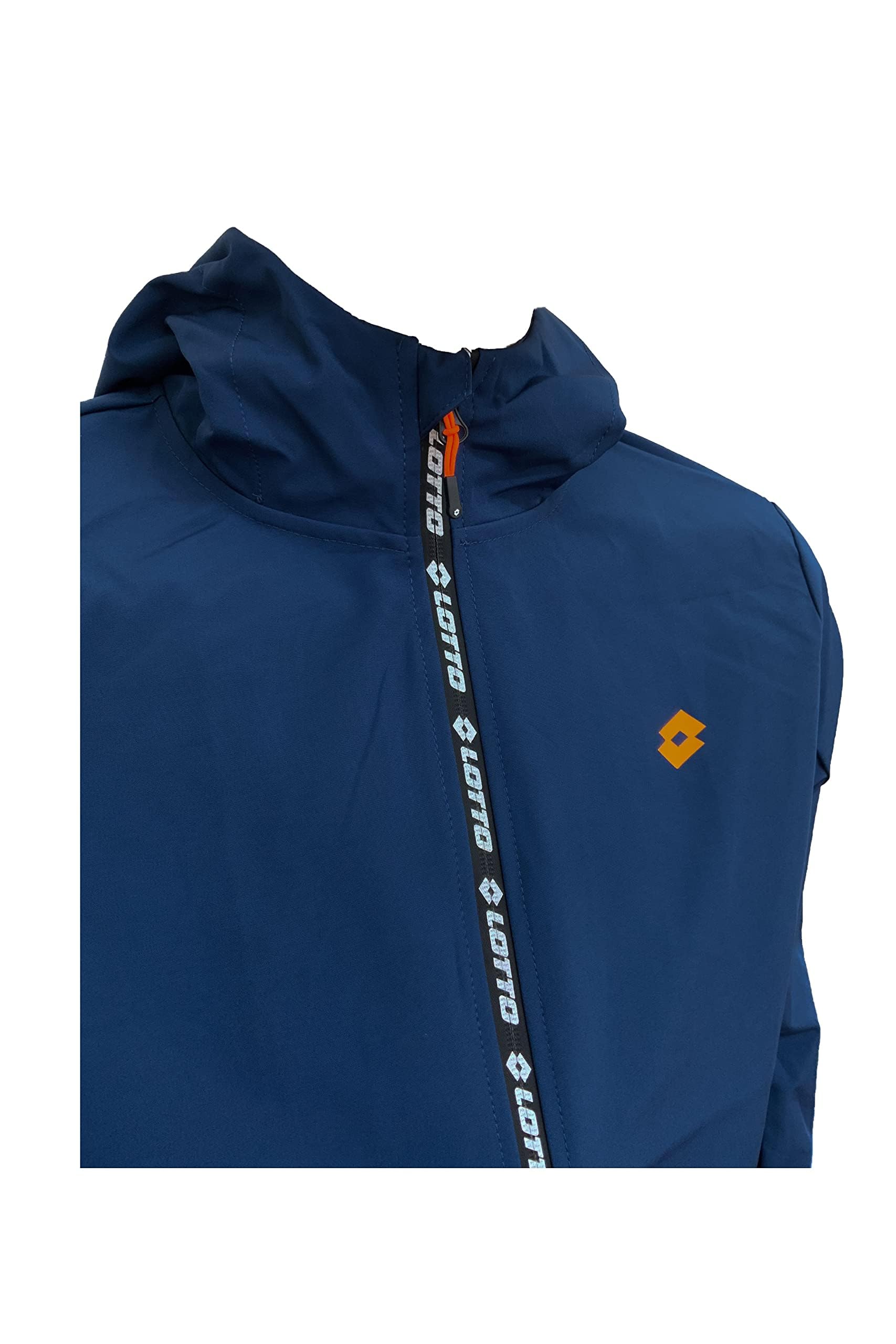 LOTTO GIACCA UOMO IN SOFTSHELL CON CAPPUCCIO - GIUBBOTTO UOMO LEGGERO - Softshell Jacket Impermeabile