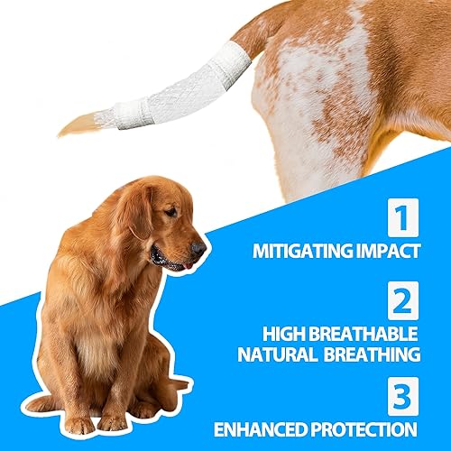 Miniatura 3 de Protector de cola de perro, paquete de iniciación para cola de perro, vendaje veterinario para perros, mascotas y animales