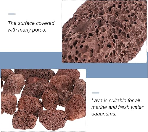 Miniatura 9 de Balacoo - Piedras de lava volcánicas decorativas para acuario de 15.87oz, 3 a 2.4in