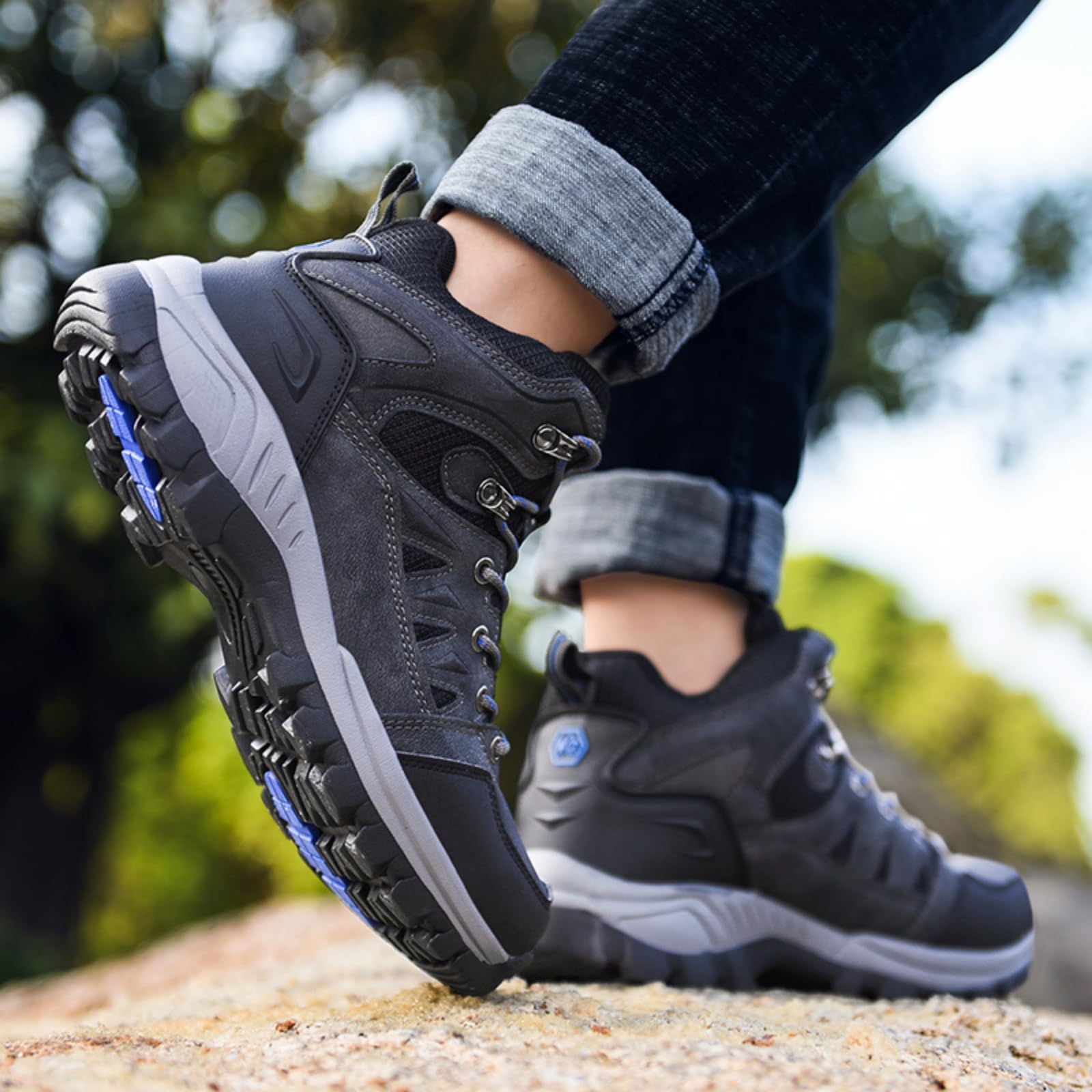 Stivali Trekking Uomo Scarpe Escursionismo Impermeabili Calde