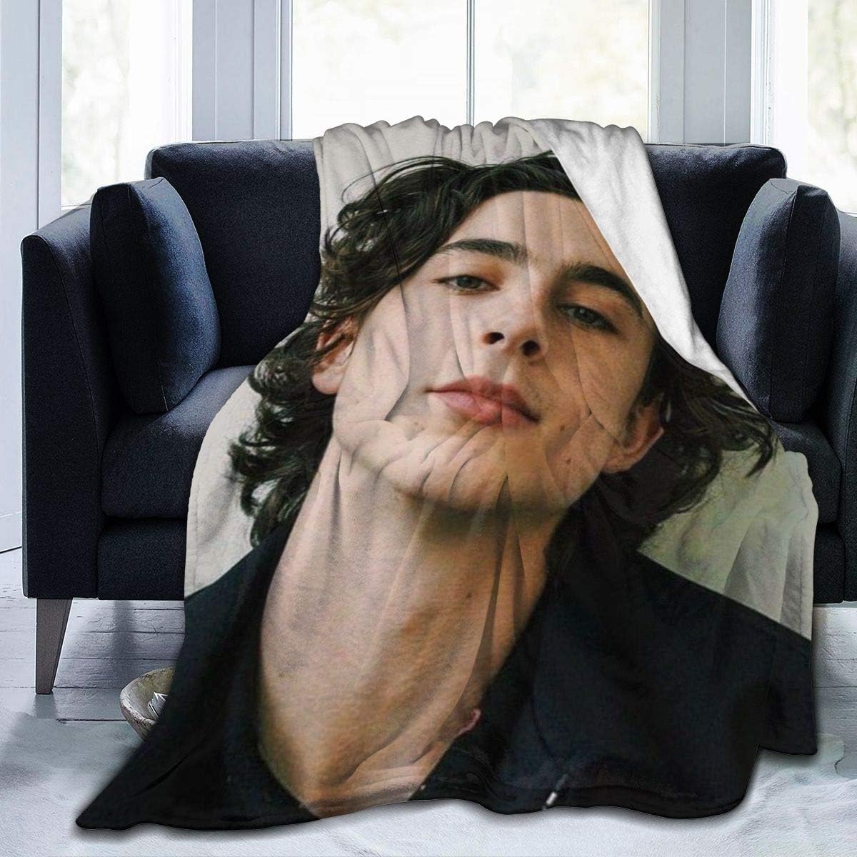 Timo-thee Cha-lamet Ultra Soft Micro Fleece Throw Blanket Sofa Bed Blanket for Adults Kids 50"" x40